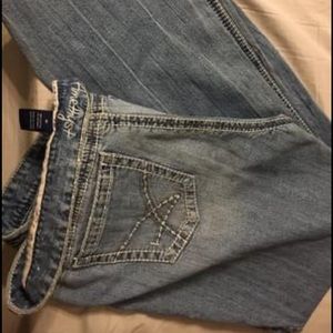 Light wash flare jeans